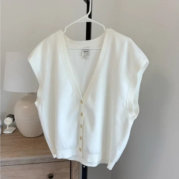 Maeve Anthropologie Slouchy Cardigan Sweater Vest Size Large - Picture 4 of 6